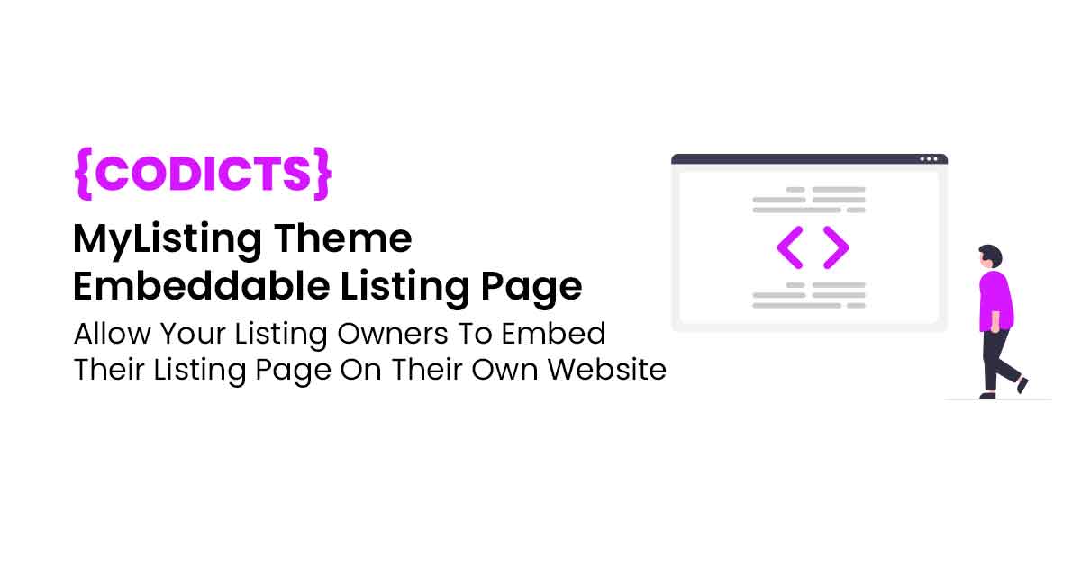 {CoDicts} MyListing Theme Embeddable Listing Pages