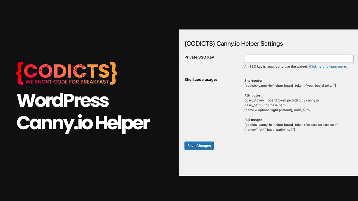 {CODICTS} WordPress - Canny.io Helper