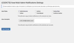 {CODICTS} Voxel Theme Multi Admin Notifications