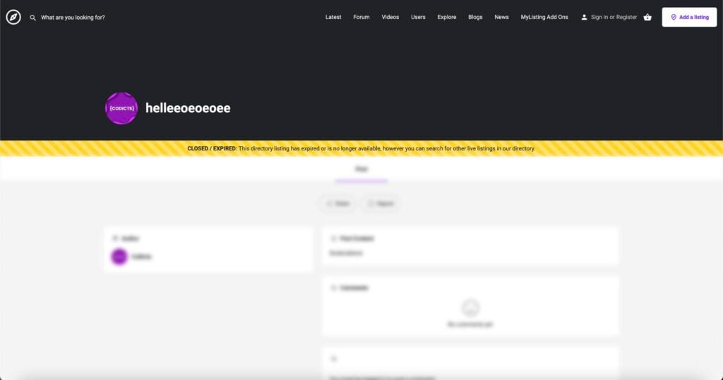 CODICTS MyListing Theme Expired Listing Addon 2 - {CODICTS} MyListing Theme - Expired Listing Addon - CoDicts CODICTS MyListing Theme Expired Listing Addon 2 - {CODICTS} MyListing Theme - Expired Listing Addon - CoDicts