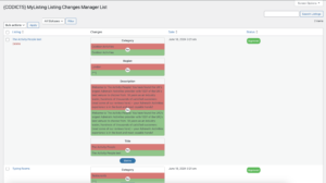 {CODICTS} MyListing Theme Listing Changes Manager