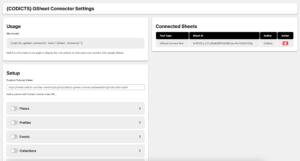 {CODICTS} GSheet Connector
