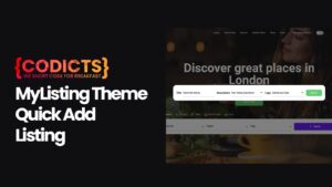 MyListing Theme Quick Add Listing Add-On Plugin