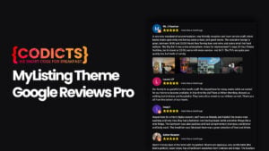 CoDicts MyListing Theme Google Reviews Pro - Custom WordPress Development - CoDicts